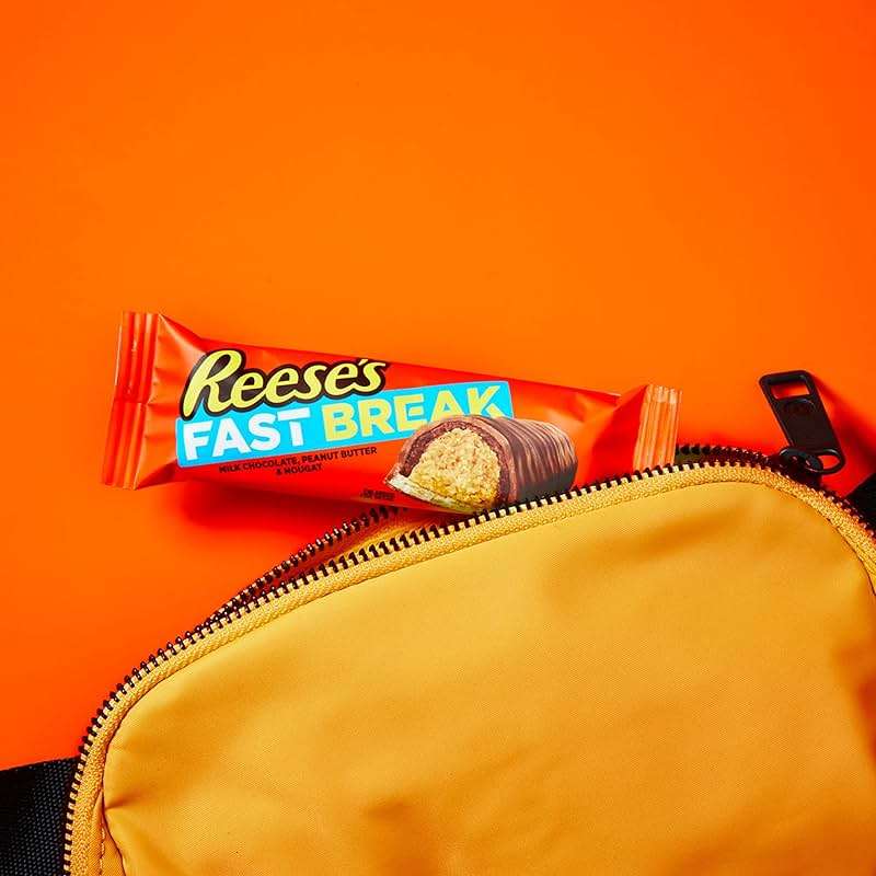 REESE'S FAST BREAK Peanut Butter Nougat Candy Bars, 1.8 oz (Pack of 18) - Image 7