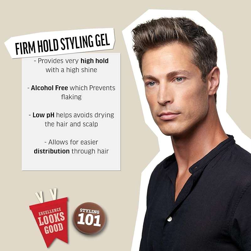 American Crew Men's Hair Gel, Firm Hold, Non-Flaking Styling Product, 13.1 fl oz - Image 2