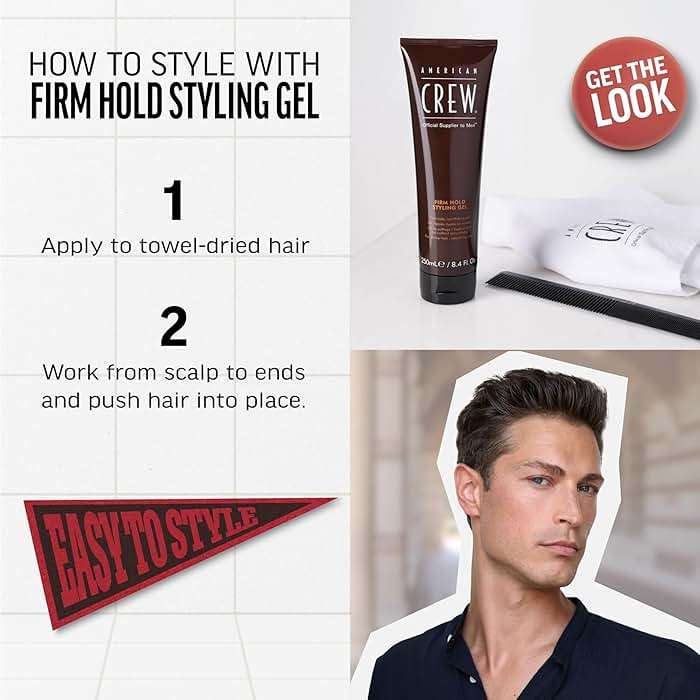 American Crew Men's Hair Gel, Firm Hold, Non-Flaking Styling Product, 13.1 fl oz - Image 3