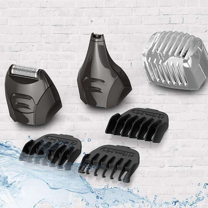 Remington All-in-One Grooming Kit, Lithium Powered, 8 Piece Set with Trimmer, Men's Shaver, Clippers, Beard and Stubble Combs, PG6025, Black - Image 6