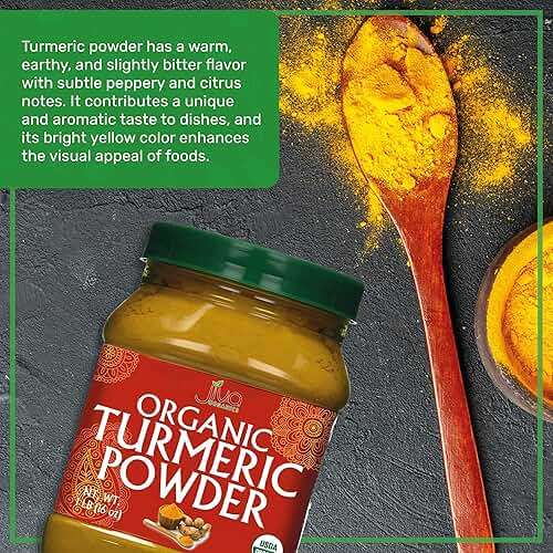 Organic Turmeric Powder 1 Pound Jar by Jiva Organics - 100% Raw with Curcumin - Lab Tested & Reports Available - Raw from India - Image 4