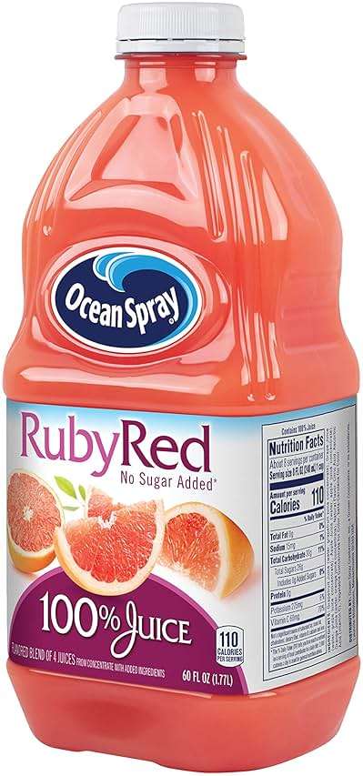 Ocean Spray 100% Juice, Ruby Red Grapefruit, 60 Ounce Bottle (Packaging May Vary) - Image 2