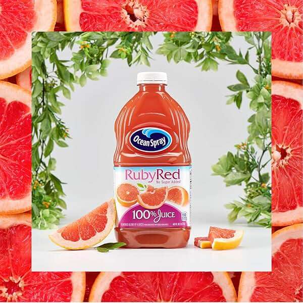 Ocean Spray 100% Juice, Ruby Red Grapefruit, 60 Ounce Bottle (Packaging May Vary) - Image 4
