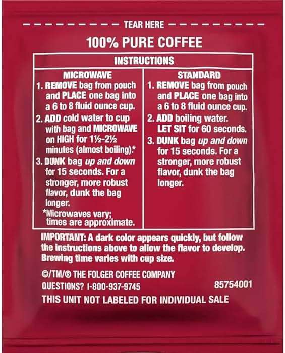 Folgers Coffee Singles (19 per box) - Image 2