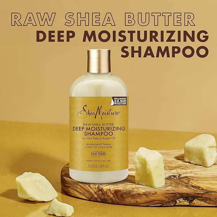 SheaMoisture Shampoo & Conditioner Set, Deep Moisturizing with Raw Shea Butter, Sea Kelp & Argan Oil for Coily & Curly Hair, 13 Oz Ea - Image 3