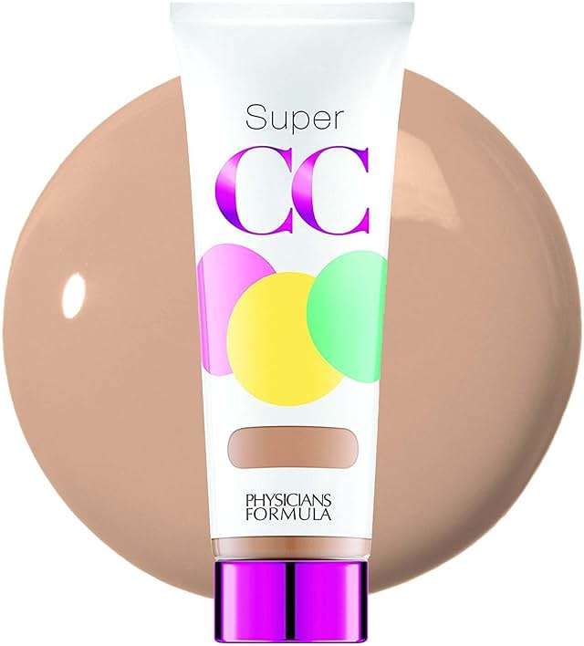 Physicians Formula Super CC+ Cream Color-Correction + Care Cream Full Coverage Light Foundation, Anti Aging Hydrating Serum, For Uneven Skin Tone, Dermatologist Approved - Image 1