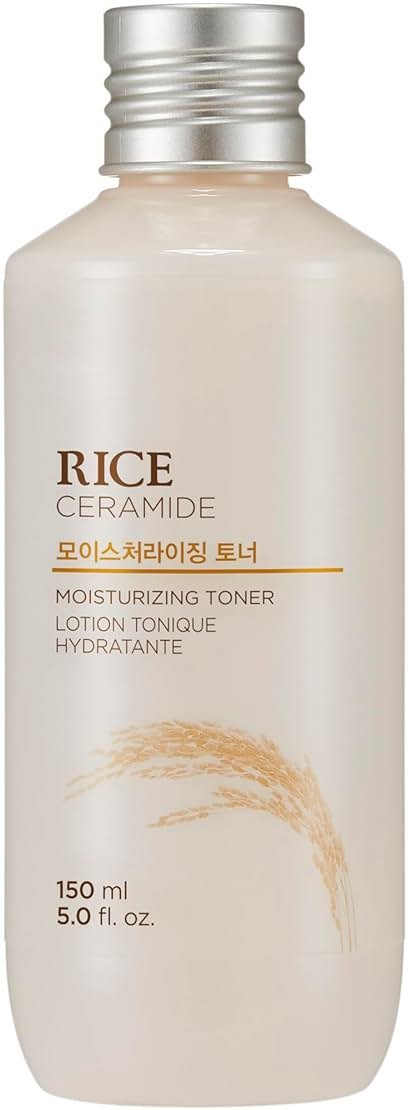 THE FACE SHOP Rice Ceramide Moisturizing Toner, Hydrating with Rice Water, Targets Dryness, Strengthens Skin Barrier, Lightweight, Korean Skin Care, 5.0 fl. oz. - Product Image