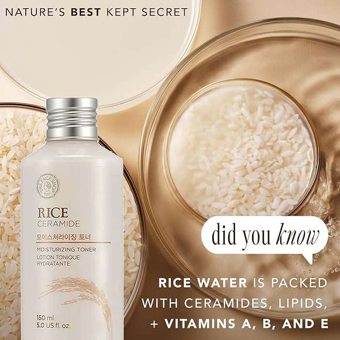 THE FACE SHOP Rice Ceramide Moisturizing Toner, Hydrating with Rice Water, Targets Dryness, Strengthens Skin Barrier, Lightweight, Korean Skin Care, 5.0 fl. oz. - Image 6