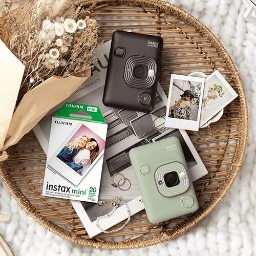 Fujifilm Instax Mini Film Two Instant Film Twin Packs - 40 EXP Total, ISO 800, Compatible to Mini Evo, Mini 40, 12, 11, 9, Bundeld with Premium Balveli Microfiber Cloth - Image 6