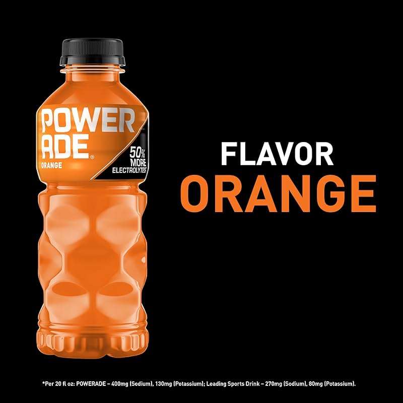 POWERADE Sports Drink Orange, 20 Ounce (Pack of 8) - Image 3