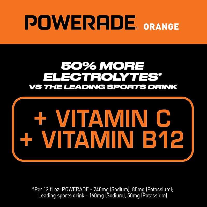 POWERADE Sports Drink Orange, 20 Ounce (Pack of 8) - Image 5
