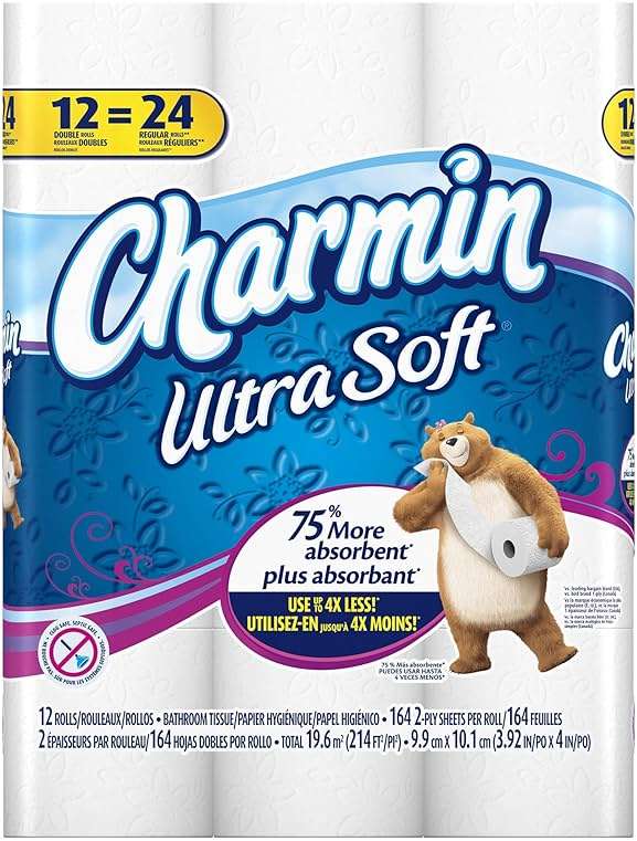 Charmin Ultra Soft Double Roll Toilet Paper, 12 Count - Image 1