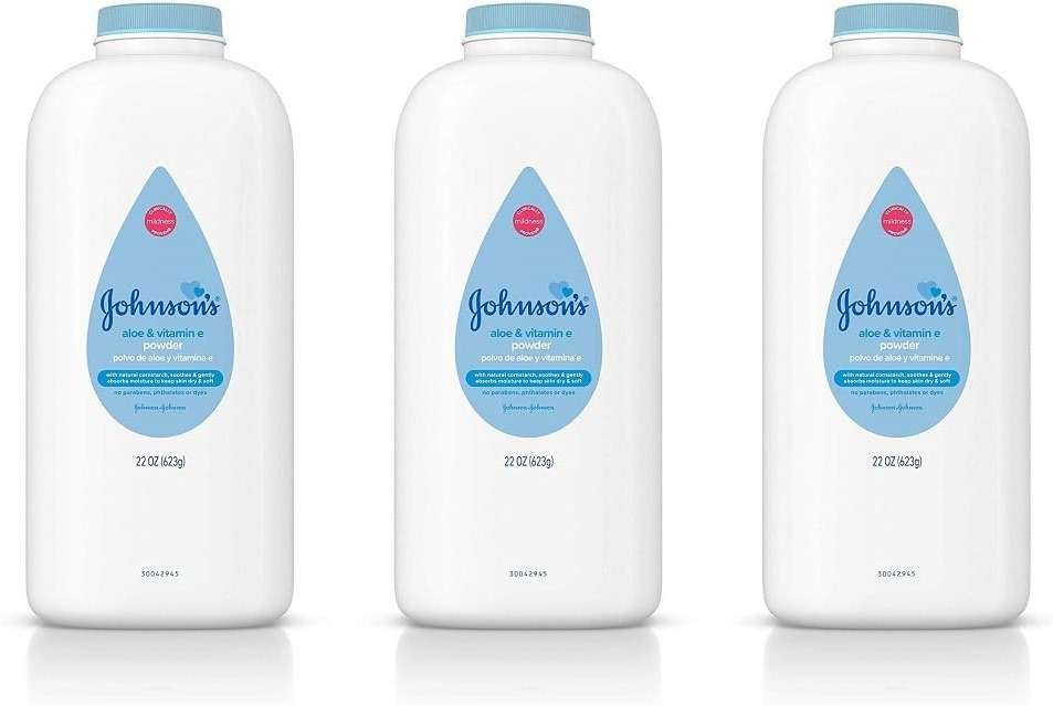 Johnson's Baby Powder with Naturally Derived Cornstarch, Aloe & Vitamin E., Hypoallergenic, No Added Parabens & Dyes for Gentle Baby Skin Care, 22 oz, Baby Essentials, 3 Pack - Image 2