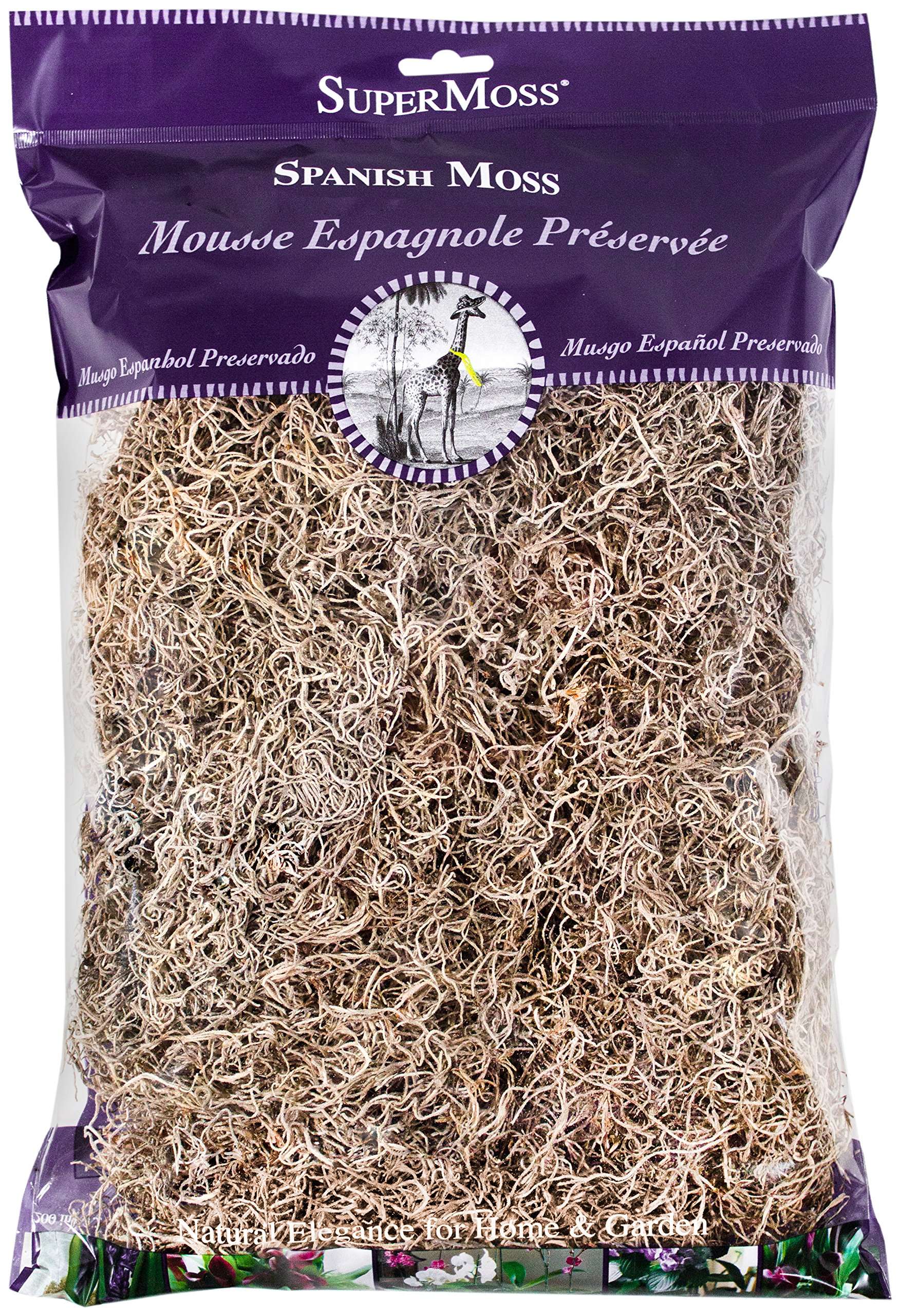 SuperMoss (26911) Spanish Moss Dried, Natural, 8 Ounces - Image 1
