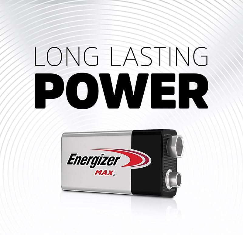 Energizer MAX 9V Batteries (4 Pack), 9 Volt Alkaline Batteries - Image 2