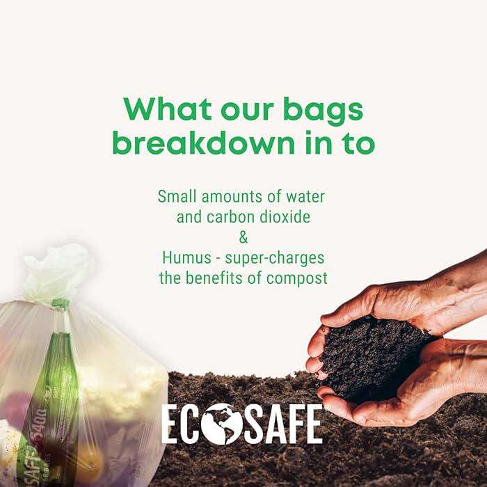 EcoSafe-6400 HB2125-6 Certified Compostable Bag - 21x25” Green Bags for 8 Gallon Bin - Extra Strong Leak, Puncture and Tear Resistant Food Scraps Bin Liners, Pack of 480 - Image 5