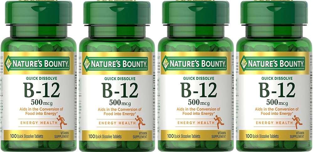 Nature's Bounty Vitamin B-12 500 mcg, 100 ea (Pack of 4) - Image 1