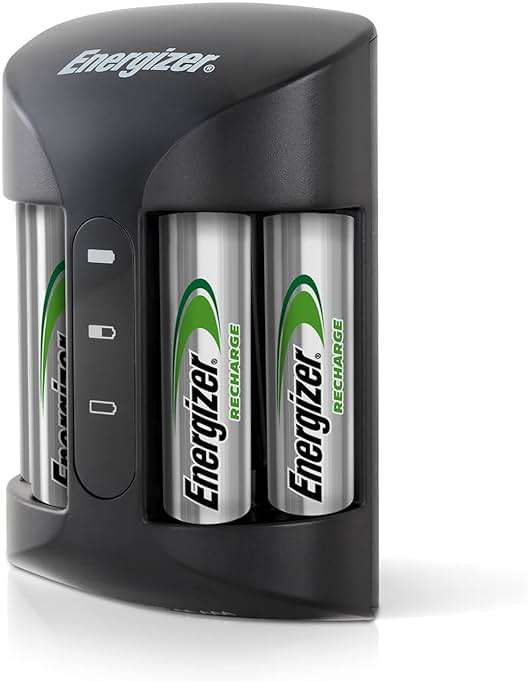 Energizer Recharge Pro Rechargeable AAA and AA Battery Charger With 4 NiMh Rechargeable AA Batteries, Provides a Full Charge in 3 Hours - Image 1