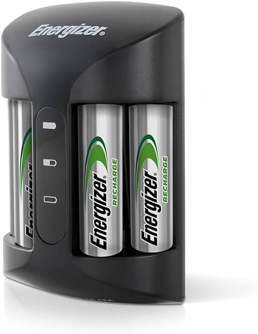 Energizer Recharge Pro Rechargeable AAA and AA Battery Charger With 4 NiMh Rechargeable AA Batteries, Provides a Full Charge in 3 Hours - Product Image