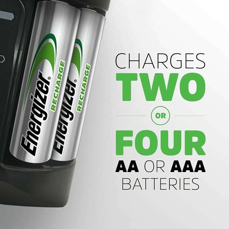 Energizer Recharge Pro Rechargeable AAA and AA Battery Charger With 4 NiMh Rechargeable AA Batteries, Provides a Full Charge in 3 Hours - Image 2