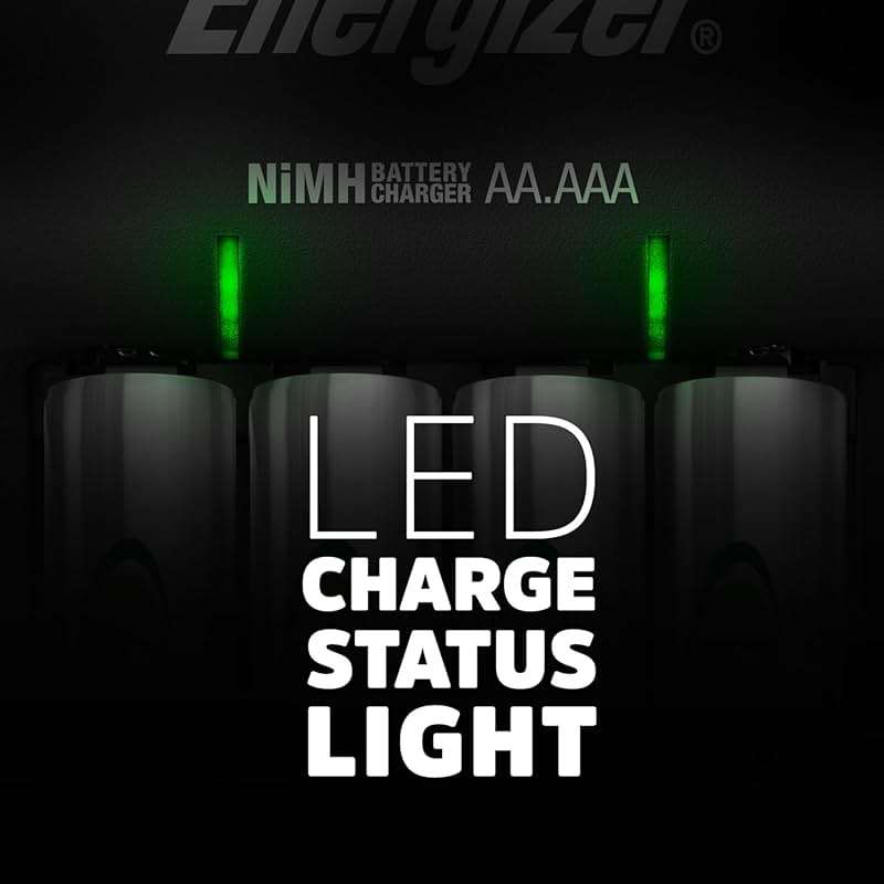 Energizer Recharge Pro Rechargeable AAA and AA Battery Charger With 4 NiMh Rechargeable AA Batteries, Provides a Full Charge in 3 Hours - Image 4