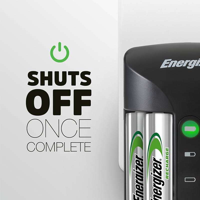 Energizer Recharge Pro Rechargeable AAA and AA Battery Charger With 4 NiMh Rechargeable AA Batteries, Provides a Full Charge in 3 Hours - Image 6