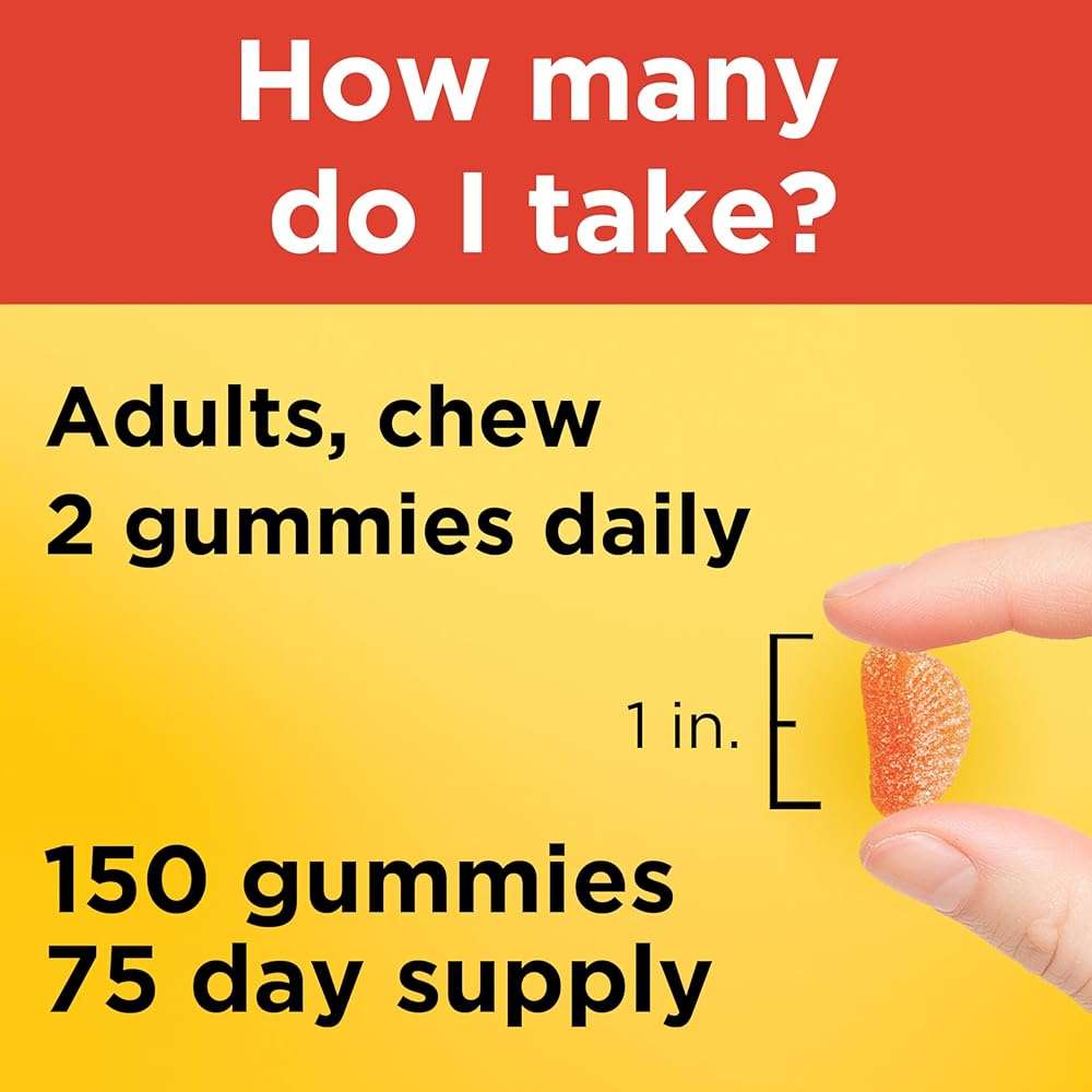 Nature Made Vitamin C Gummies 250mg per Serving for Daily Immune Support, Adult Vitamin C Immune Support Gummies, 150 Count, 75 Day Supply - Image 6