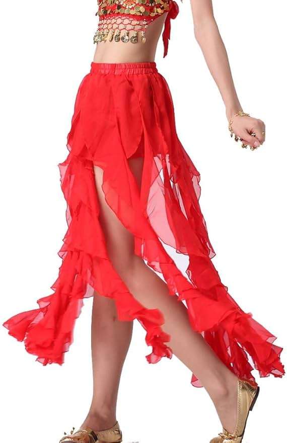 ZLTdream Belly Dance 16PCS-Curling Jellyfish Skirt for Girls andWomen Belly Dancing Outfits - Image 2