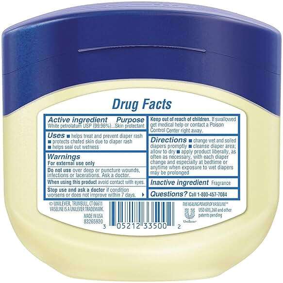 Vaseline Petroleum Jelly Baby Skincare Protective & Pure 4 Count Treats Dry Skin And Prevents Chaffed Skin From Diaper Rash Hypoallergenic And Gentle On Skin 13oz - Image 8