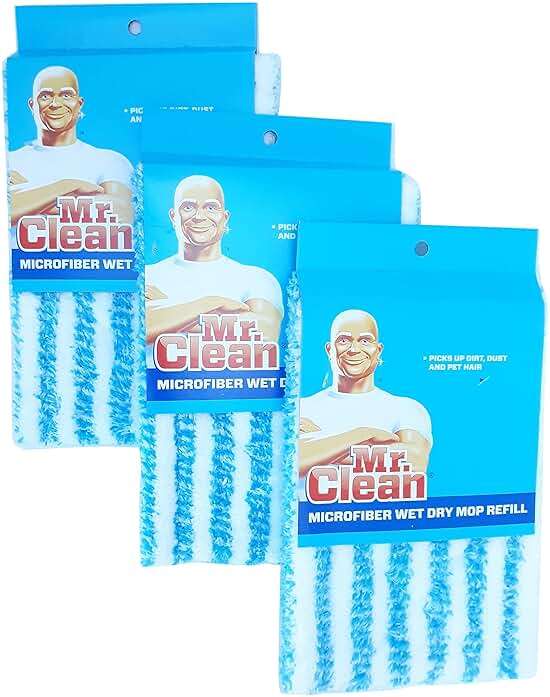 Mr. Clean Wet Dry Mop Refill Microfiber 3 Pack, Color May Vary - Image 3