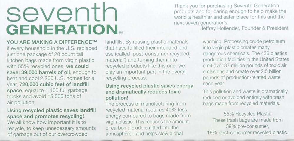 Seventh Generation Drawstring Trash Bags - 13 gal - 20 ct - 2 pk - Image 2