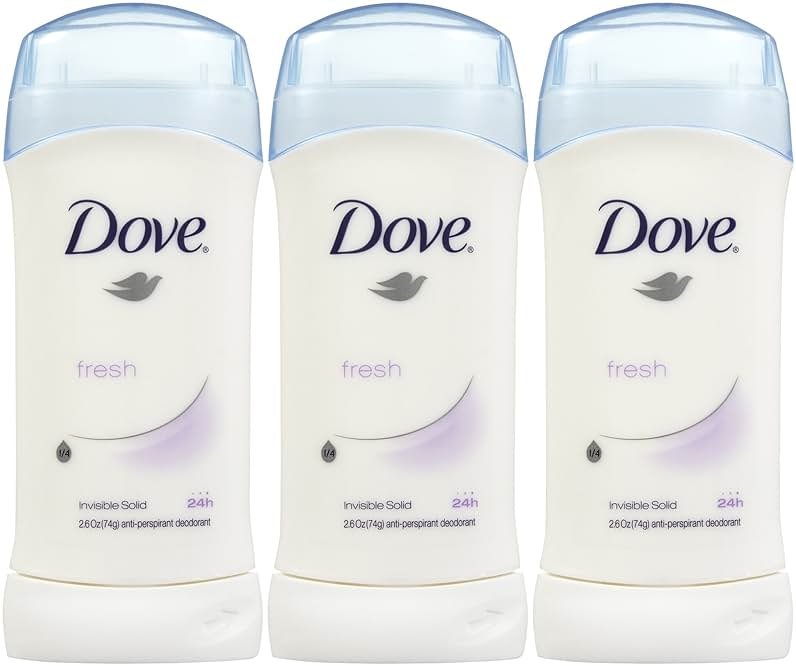 Dove Invisible Solid Deodorant, Fresh - 2.6 oz - 3 pk - Product Image