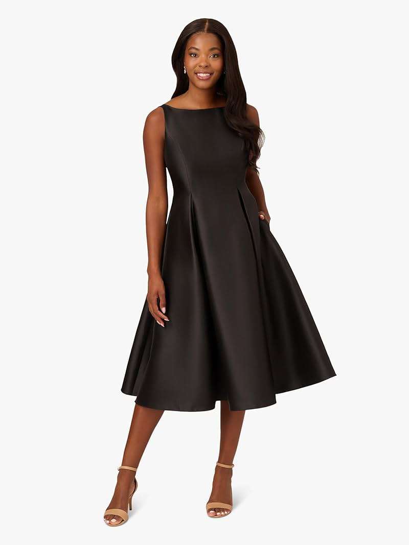 Adrianna Papell Sleeveless Tea Length Dress - Image 2