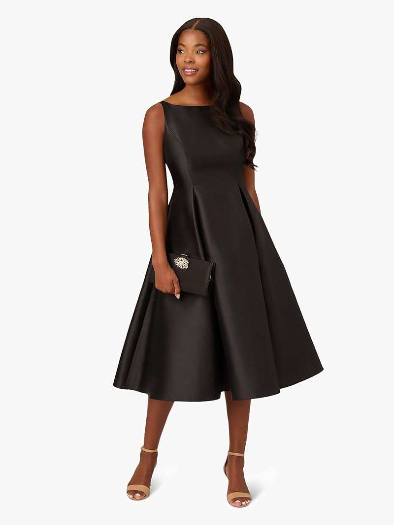 Adrianna Papell Sleeveless Tea Length Dress - Image 3