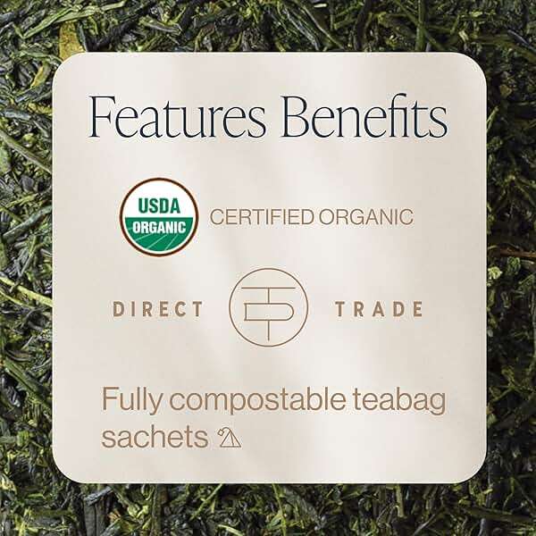 Rishi Tea Sencha Green Tea - Organic Sachet Bags, Caffeinated Japanese Green Tea, Enjoy Hot or Iced - 15 Count (Pack of 1) - Image 2