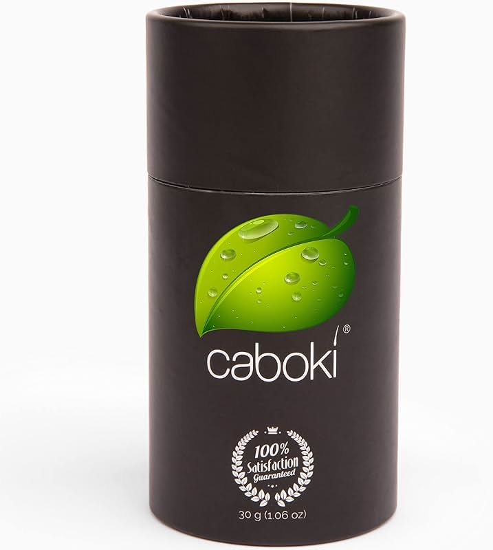 Caboki Hair Fibers for Thinning Hair – Natural Plant-Based Hair Powder for Men & Women – Instantly Thicker Fuller Looking Hair – Clean Ingredients – 30g, 90-Day Supply, Black - Product Image