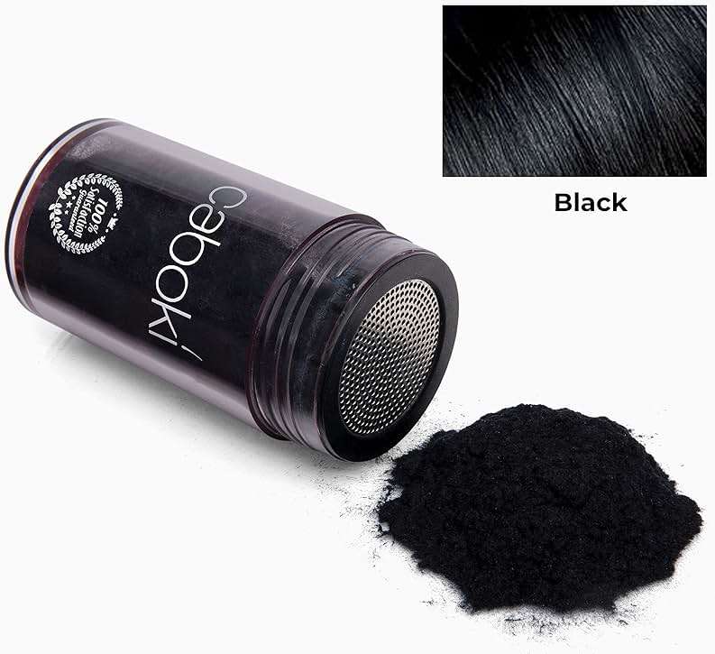 Caboki Hair Fibers for Thinning Hair – Natural Plant-Based Hair Powder for Men & Women – Instantly Thicker Fuller Looking Hair – Clean Ingredients – 30g, 90-Day Supply, Black - Image 2