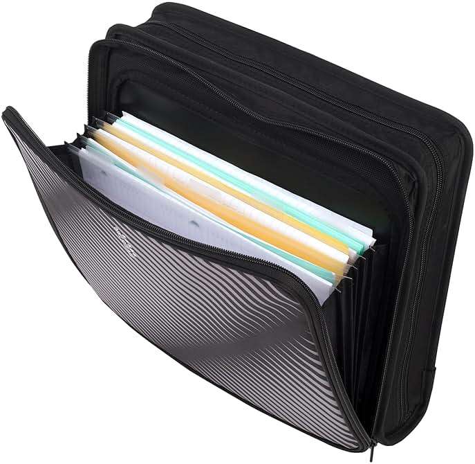 Five Star Zipper Binder, 2 Inch 3-Ring Binder with Round Rings, 5-Tab Expanding File, 380 Sheet Capacity, Black (72536) - Image 5