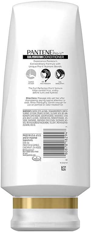 Pantene Pro-V Curly Hair Curl Perfection Moisturizing Conditioner, 12 Fl Oz (Pack of 2) - Image 2