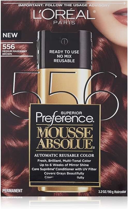 L'Oreal Paris Superior Preference Mousse Absolue, 556 Medium Mahogany Brown - Product Image