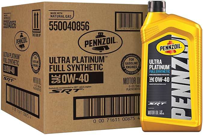 Pennzoil Ultra Platinum Full Synthetic 0W-40 Motor Oil, 1 Quart (6 Pack) - Image 2