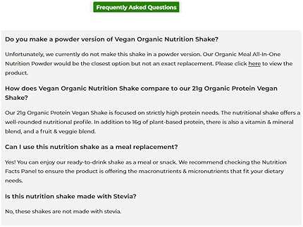 Orgain Organic Nutritional Vegan Protein Shake, Vanilla Bean - 16g Plant Based Protein, Meal Replacement, 21 Vitamins & Minerals, Fruits & Vegetables, Gluten Free, Non-GMO, 11 Fl Oz (Pack of 12) - Image 8