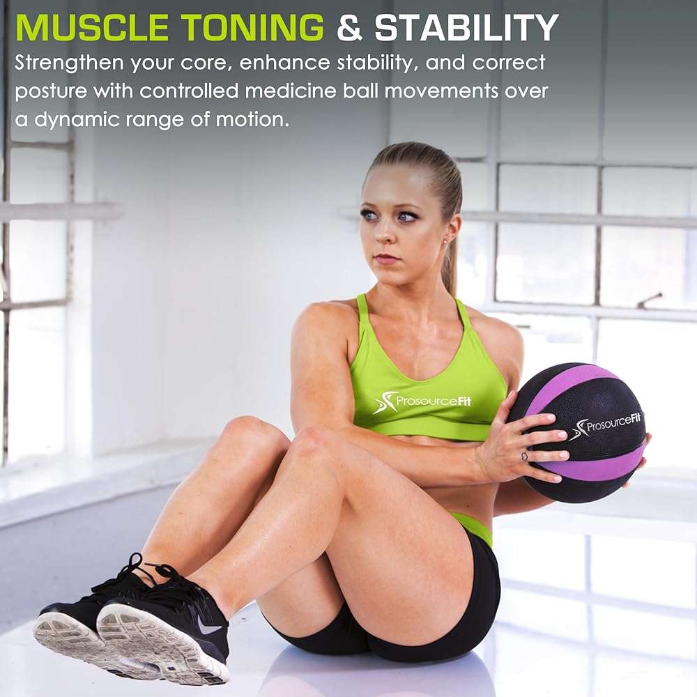 ProsourceFit Weighted Medicine Ball for Full Body Workouts - Image 4