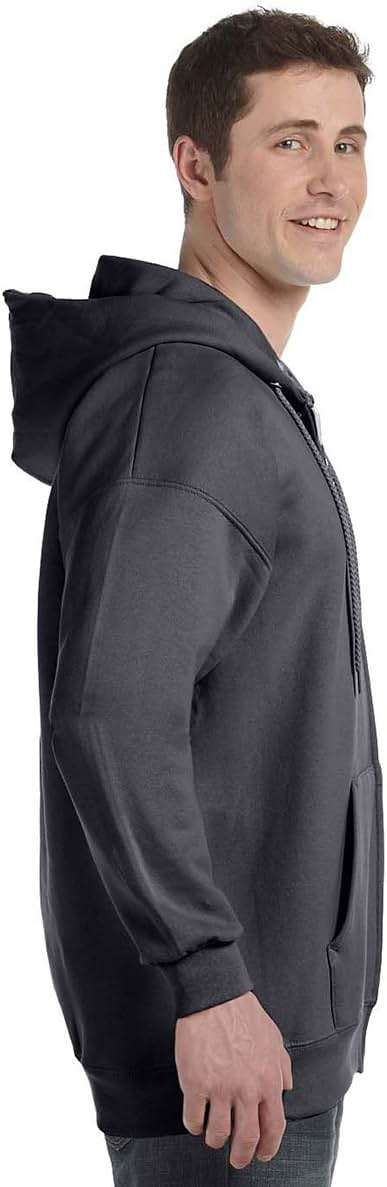 Hanes Men's Ultimate Full-Zip Hoodie, Men's Hooded Fleece Sweatshirt with Zipper - Image 3