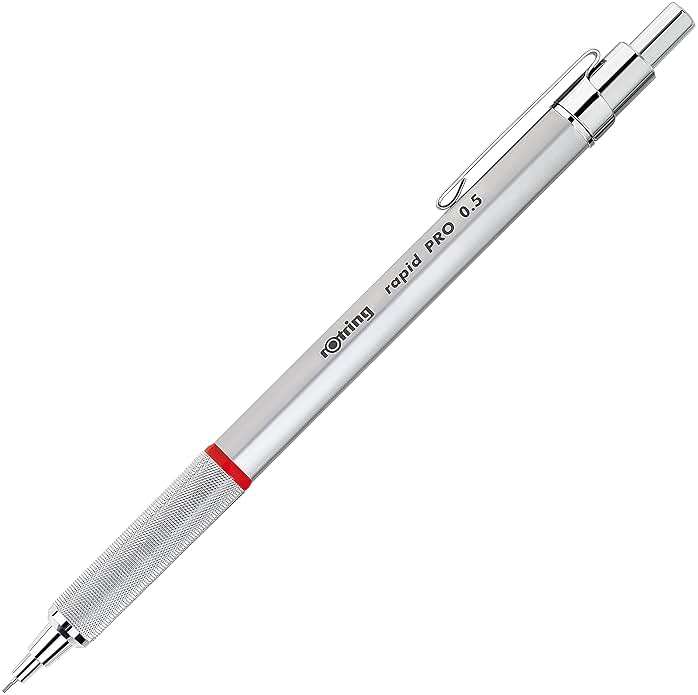 rOtring Rapid Pro Mechanical Pencil, 0.5 mm, Silver - Image 1