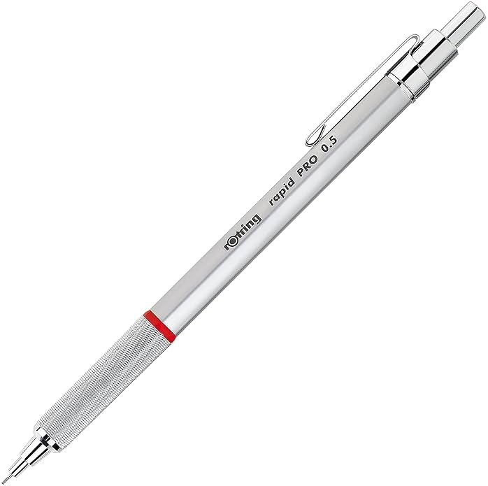 rOtring Rapid Pro Mechanical Pencil, 0.5 mm, Silver - Product Image