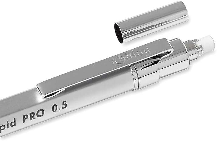 rOtring Rapid Pro Mechanical Pencil, 0.5 mm, Silver - Image 4