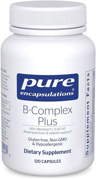 Pure Encapsulations B-Complex Plus - B Vitamins Supplement to Support Neurological Health, Cardiovascular Health, Energy Levels & Nervous System Support* - with Vitamin B12 & More - 120 Capsules - Image 1