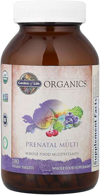 Garden of Life Organics Prenatal Multivitamin with Folate, B6, B12, D3 & Iron – Prenatal Vitamins for Women with Energy Metabolism Support for Healthy Fetal Development, Non-GMO, Vegan, 60 Servings - Image 4