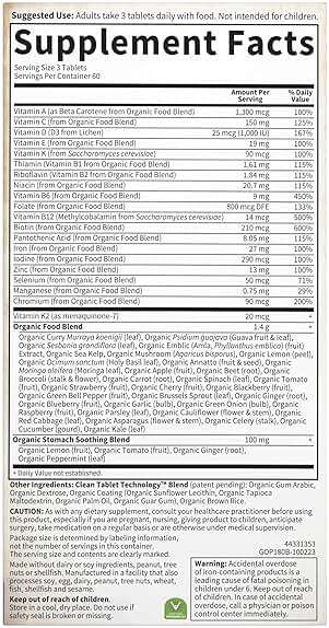 Garden of Life Organics Prenatal Multivitamin with Folate, B6, B12, D3 & Iron – Prenatal Vitamins for Women with Energy Metabolism Support for Healthy Fetal Development, Non-GMO, Vegan, 60 Servings - Image 10